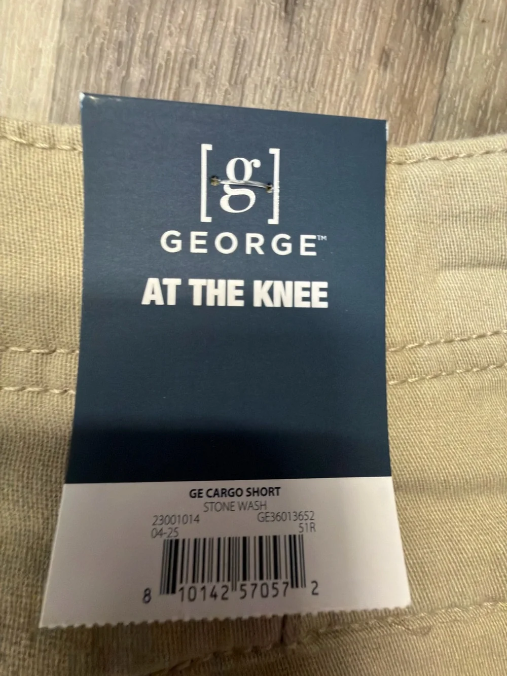 NWT George Men’s Cargo Shorts Size 40 Khaki Tan 10” Inseam